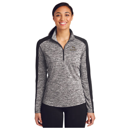 LST397  Sport-Tek® Ladies PosiCharge® Electric Heather Colorblock 1/4-Zip Pullover