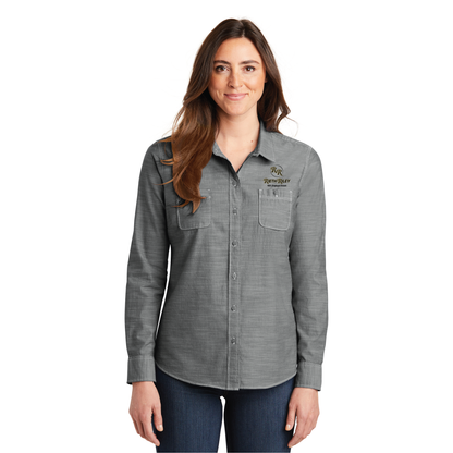 LW380  Port Authority® Ladies Slub Chambray Shirt